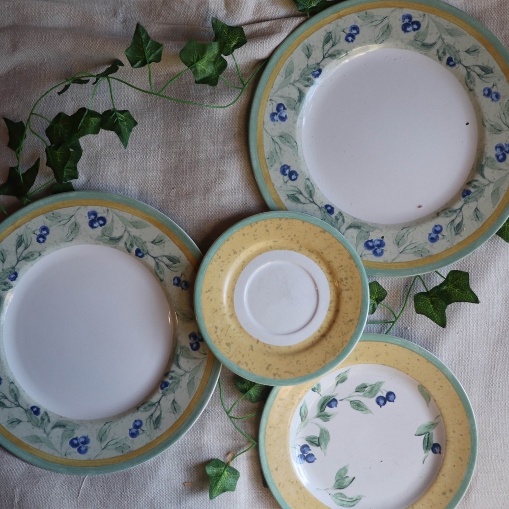 VINTAGE BLUEBERRY PLATES